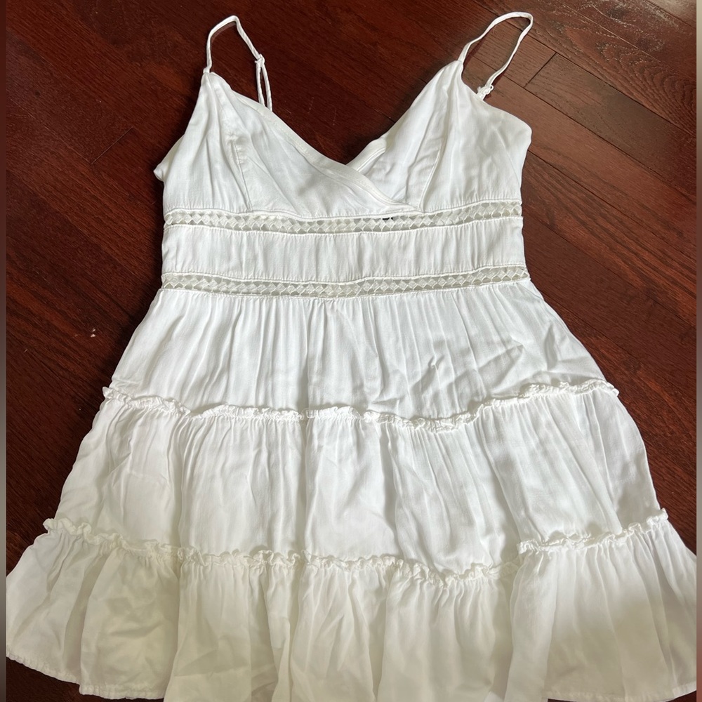 White tier ruffle dress from military exchange